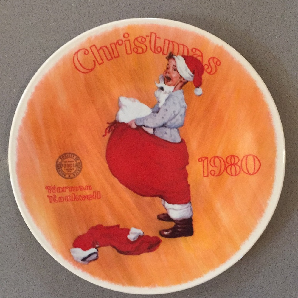 Norman Rockwell plate “Scotty Plays Santa” 1980